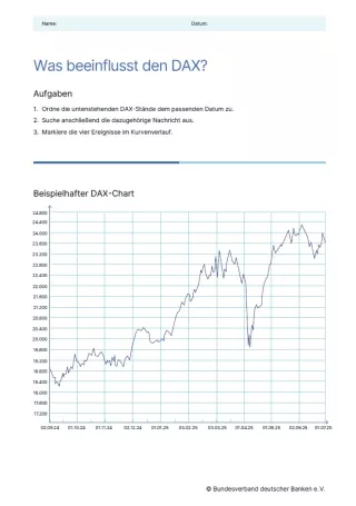 Arbeitsblatt: DAX | Arbeitsblatt