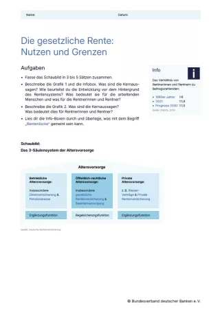 Arbeitsblatt: Rente | Arbeitsblatt