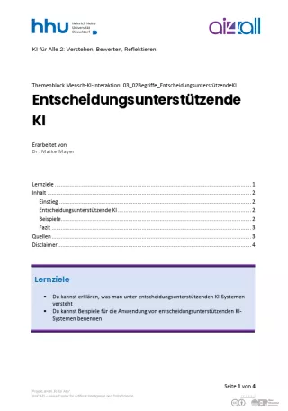 Kurs: Mensch-KI-Interaktion | 02 | Entscheidungsunterstützende KI (PDF)