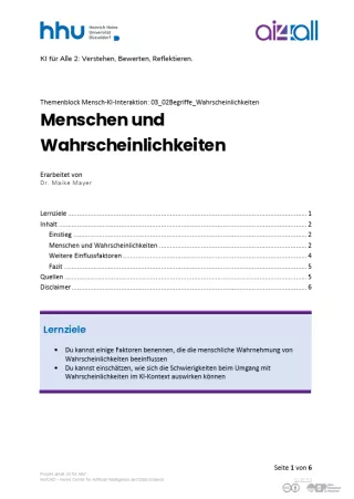 Kurs: Mensch-KI-Interaktion | 02 | Menschen und Wahrscheinlichkeiten (PDF)