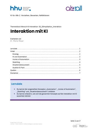 Kurs: Mensch-KI-Interaktion | 03 | Interaktion mit KI (PDF)