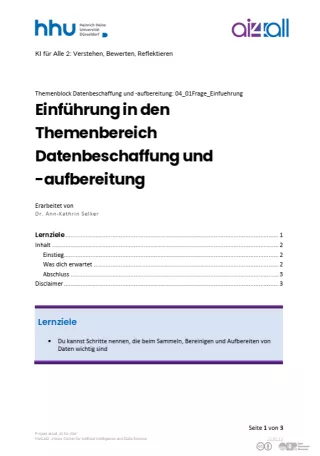 Kurs: Datenbeschaffung und -aufbereitung | 01 | Einführung (PDF)
