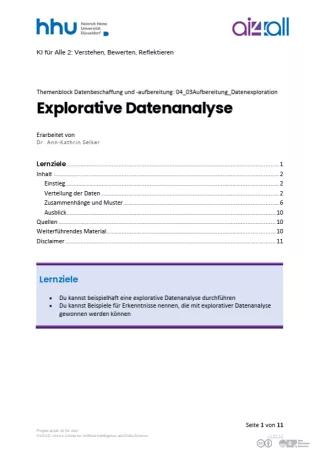 Kurs: Datenbeschaffung und -aufbereitung | 03 | Explorative Datenanalyse (PDF)