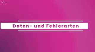 Video: Clustering: vom Sortieren bis zum Explorieren | 02 | Daten- und Fehlerarten (MP4)
