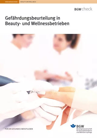 Broschuere: Gefährdungsbeurteilung in Beauty- und Wellnessbetrieben