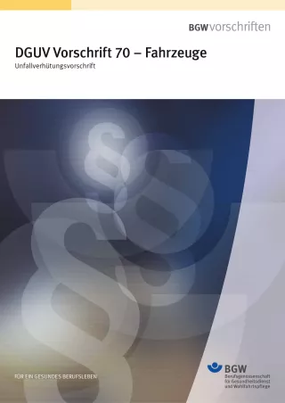Broschuere: Unfallverhütungsvorschrift - Fahrzeuge