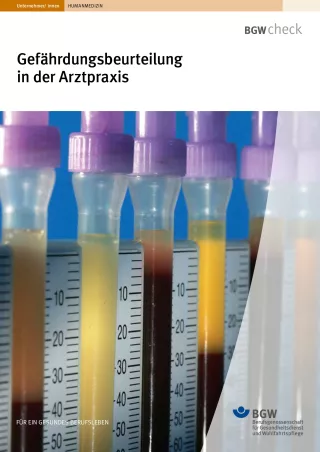Broschuere: Gefährdungsbeurteilung in der Arztpraxis