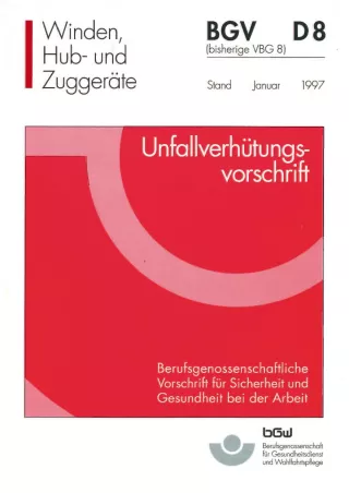 Broschuere: Unfallverhütungsvorschrift - Winden, Hub- und Zuggeräte