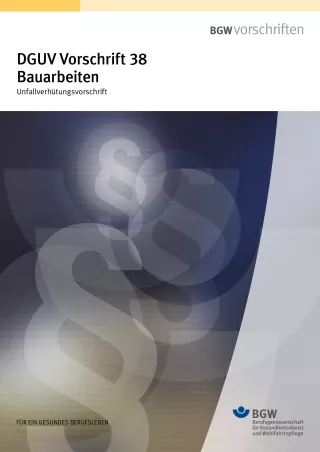 Broschuere: Unfallverhütungsvorschrift - Bauarbeiten