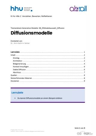 Video: Generative Modelle | 03 | Diffusionsmodelle (MP4)
