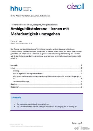Kurs: KI und Ich | 02 | Ambiguitätstoleranz (PDF)