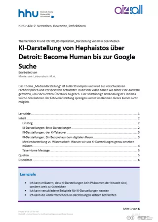 Kurs: KI und Ich | 04 | Darstellung von KI in den Medien (PDF)
