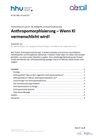 Kurs: KI und Ich | 03 | Antropomorphisierung (PDF)