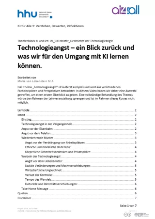 Kurs: KI und Ich | 05 | Geschichte der Technologieangst (PDF)