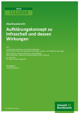 Broschuere: Aufklärungskonzept zu Infraschall und dessen Wirkungen
