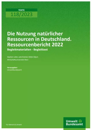 Broschuere: Die Nutzung natürlicher Ressourcen: Ressourcenbericht 2022 - Begleitmaterialien