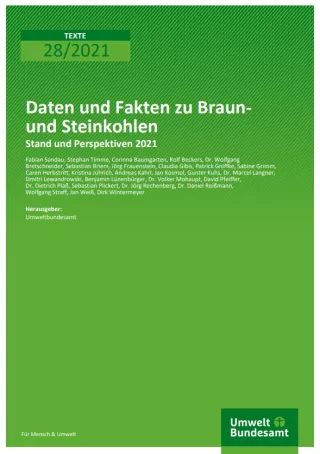 Broschuere: Daten und Fakten zu Braun- und Steinkohlen