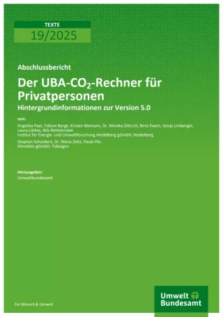 Broschuere: Der ⁠UBA⁠-CO2-Rechner für Privatpersonen