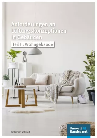Broschuere: Anforderungen an Lüftungskonzeptionen in Gebäuden - Wohngebäude