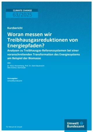 Broschuere: Woran messen wir Treibhausgasreduktionen von Energiepfaden?