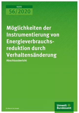 Broschuere: Möglichkeiten der Instrumentierung von Energieverbrauchsreduktion durch Verhaltensänderung