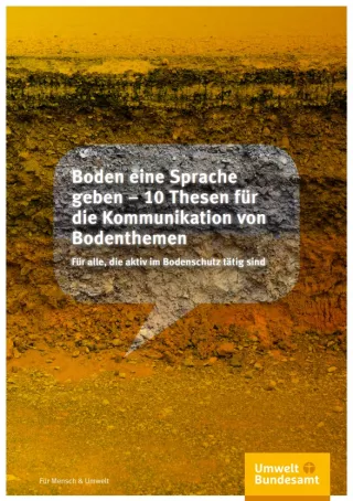 Broschuere: Boden eine Sprache geben: 10 Thesen für die Kommunikation von Bodenthemen