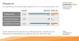 Infografik: Pflegeberufe | Abbildung 1 | Ausbildungsverträge Pflegefachfrau/-mann und Vertragslösungen