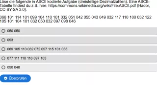 Interaktion: Woche 2 | Daten | Was sind Daten? (Aufgabe 1)