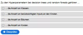 Interaktion: Prognosemodelle: Klassifikation und Regression | 03 | Der random forest (Aufgabe 4)