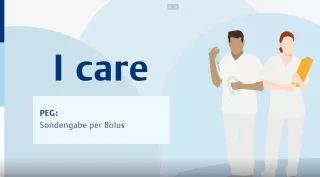 Video: I care Pflege | Pflegebasismaßnahmen | PEG: Sondengabe per Bolus (Video)