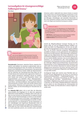 Arbeitsblatt: I care Pflege | Komplexe Fallbeispiele | Neurodermitis (Lösungen)