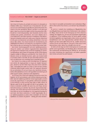 Arbeitsblatt: I care Pflege | Komplexe Fallbeispiele | Katarakt (Aufgaben)