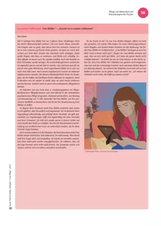 Arbeitsblatt: I care Pflege | Komplexe Fallbeispiele | Depression (Aufgaben)