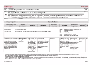 Unterrichtsplanung: Zielanalyse Lernfeld 1 - Die eigene Rolle in der Behörde und im Arbeitsleben mitgestalten (PDF, barrierefrei)