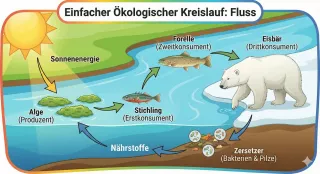 Bild: Ökologischer Kreislauf - Schema