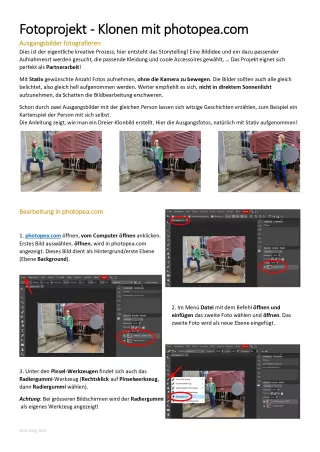 Anleitung: Fotoprojekt - Klonen mit photopea.com