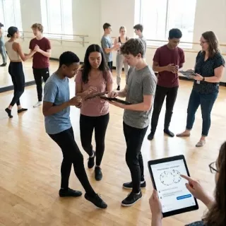 Veranschaulichung: Tanzen mit KI: Kooperatives Lernen im Sportunterricht mit Chatbots erproben und gestalten