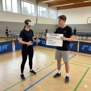 Unterrichtsbaustein: Szenario für Virtual-Reality-Tischtennis im Sportunterricht
