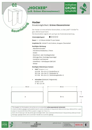 Anleitung: Bauanleitung 01 Hocker