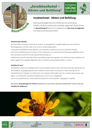Anleitung: Bauanleitung 08 Insektenhotel - Kästen und Befüllung
