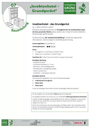 Anleitung: Bauanleitung 07 Insektenhotel - Grundgerüst
