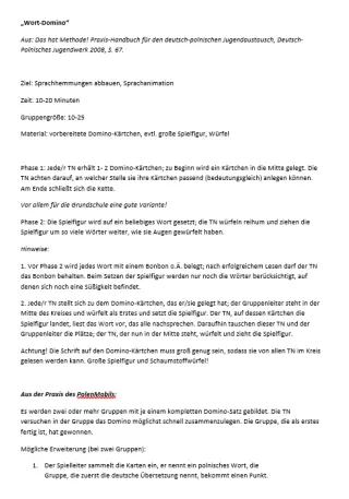 Anleitung: Polnisch leicht gemacht | Wort-Domino (Anleitung)