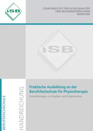Handreichung: Praktische Ausbildung an der Berufsfachschule für Physiotherapie