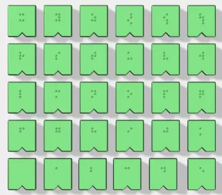 Entdeckendes: Kleinbuchstaben Eurobraille (3mf-Datei)