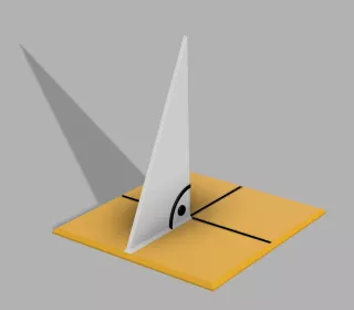 Entdeckendes: Quadratische Pyramide mit rechtwinkligem Dreieck — Pythagoras (f3d-Datei)