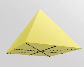 Entdeckendes: Pyramide mit taktilen Markierungen — Pythagoras (zip-Datei)