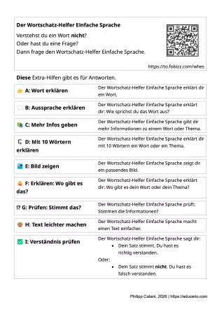 App: Wortschatz-Helfer Einfache Sprache