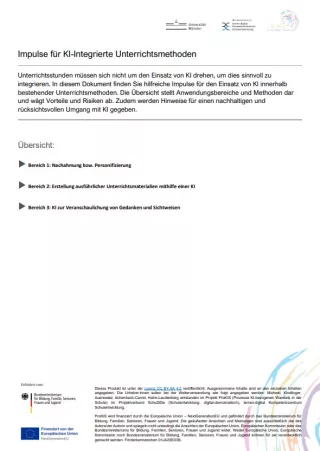 Unterrichtsplanung: Impulse für KI-integrierte Unterrichtsmethoden