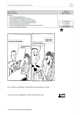 Arbeitsblatt: Einen Text lesen (Niveau C | DOCX)