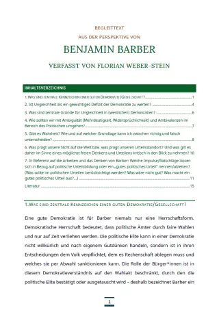 Text: Medienpaket 5 | Gute Demokratie | Autorentexte - Benjamin Barber